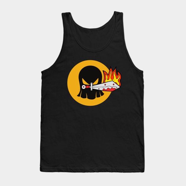 ghost with fiery knife Tank Top by Leap Arts